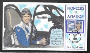 AVIATION JACKIE COCGRAN 1996 BARRE CACHET SIGNED #17/30 MADE FDC UNADD+INFO CARD - Picture 1 of 1