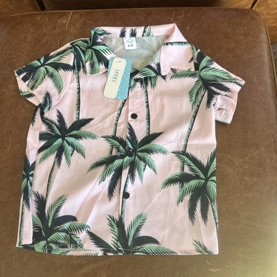 NWT Original Effie Boy’s (age 6-7) Colorful Hawaiian Floral Shirt Beach Vacation - Image 1 of 4