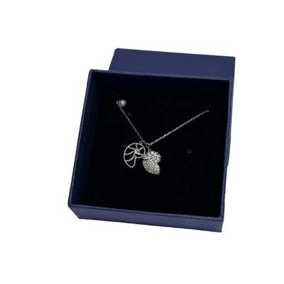 Collar concha colgante Swarovski Shell Nautilus, azul, chapado en rodio Foto 1 de 4