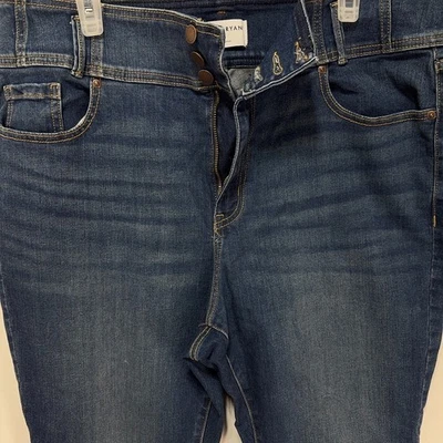Pantalones de mezclilla para mujer Lane Bryant 18 tiro ultra alto súper elásticos azules Foto 1 de 4