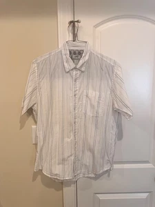 Horny Toad Shirt Mens M WhiteOrganic Cotton Snap Button Up Pocket Casual - Picture 1 of 3
