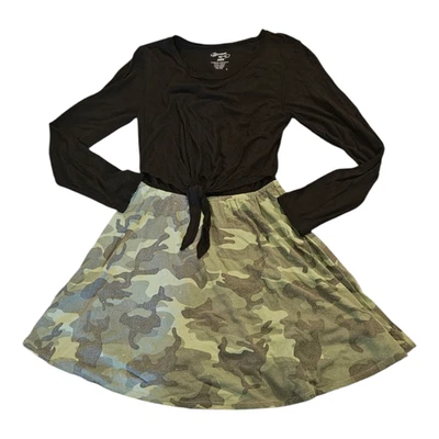 Flowers by Zoe Child Size Large Long Sleeve Camo Pattern Dress - Image 1 of 4