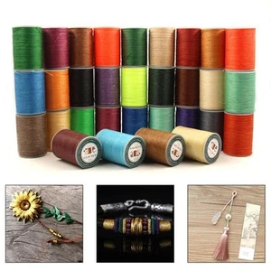 PU Leather Waxed Thread String Strap Jewelry Making Strong DIY 21 Colors - Picture 1 of 58