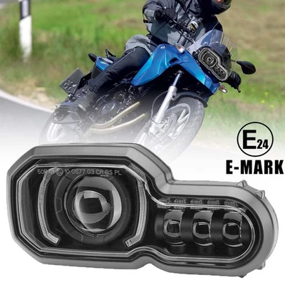 for BMW F650GS/F700GS/F800GS F800ADV F800R LED Headlight High/Low beam DRL - Image 1 of 4