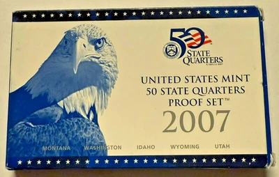 2007 S - 50 State Quarters Series - 5 Clad Quarter Proof Set - Image 1 of 3