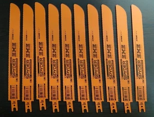 10 Spyder Reciprocating Saw Blades 3 X 3 10/14 X 14 TPI 10" - Picture 1 of 2
