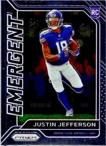 2020 Panini Prizm #10 Justin Jefferson RC Rookie Card Emergent Insert Vikings - Bild 1 von 2
