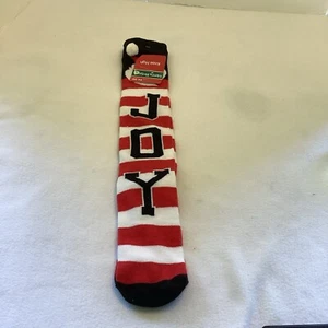 Knee High Socks Christmas Stuff on Multicolor by Merry Brite Santa 2 Pair 4-10 - Picture 1 of 5