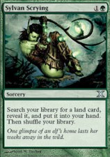 [1x] Sylvan Scrying - Foil - Played, English - Tenth Edition MTG Magic