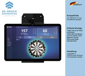 Supporto da parete per tablet e smartphone in zona freccette o smart home - Foto 1 di 3