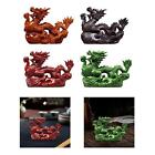 Wooden Carved Chinese Dragon Figurine 12cm Chinese New Year Traditional Fengshui