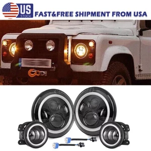 For Hummer H2 H3T 06-10 7" INCH Halo LED Headlight DRL & 4" Fog Lights Combo Kit - Foto 1 di 12