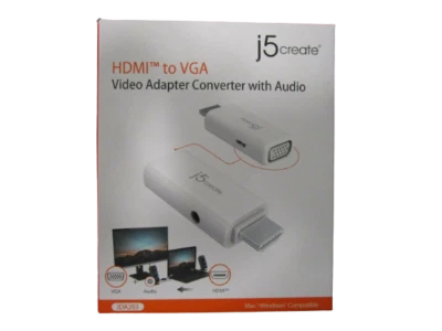 j5create HDMI to VGA Video Adapter Converter with Audio - New  - Image 1 of 4