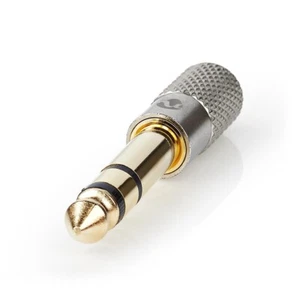 Adattatore audio stereo 6,35 mm | 3,5 mm femmina | dorato | dritto | alluminio - Foto 1 di 2