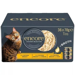 Encore Natural Wet Cat Food Tins Multipack Chicken Selection in Broth 36 x 70g - Picture 1 of 6