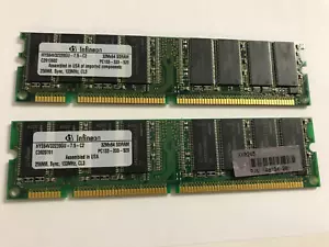 512MB (2X256MB) PC133 133MHz 168Pin Desktop SDRAM Memory Ram DIMM NON-ECC - Picture 1 of 3