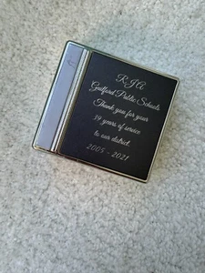 Things Remembered Square Keepsake Hinged Silver Box Black velvet Lined 3.5"L - Picture 1 of 10