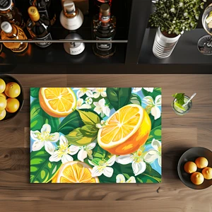Lemons #2, 11x8" Tempered Glass Cutting Board, Sublimated, (cut63) - Picture 1 of 1