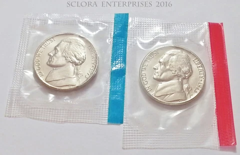 1973 P & D Jefferson Nickel Set (2 COINS) *MINT CELLO* *FREE SHIPPING* Cover