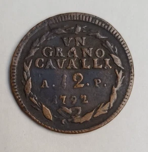 Italian States Naples 1792 P AP Grano KM 205 (Invt1748) - Picture 1 of 4
