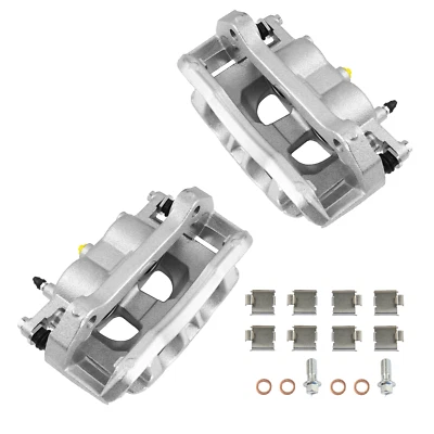 Front L & R Brake Calipers w/ Brackets Pair 2 for 2012 - 2017 Ford F-150 Lobo - Image 1 of 4