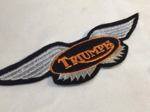 Vintage geflügelter TRIUMPH Motorrad gestickter Patch für Jacke, Hemd, Mütze, Tasche - Bild 1 von 5