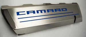 Placas superiores con incrustación de vinilo azul oscuro "CAMARO" para Camaro SS 16-20 con rieles de combustible ACC - Imagen 1 de 2