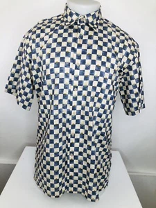 BURMA BIBAS - Geometric 60s Singles Cotton Lawn Mens Md. Shirt - Excellent - Picture 1 of 5