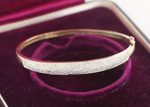 Stunning Ladies 9ct Solid Yellow Gold Natural Diamond Bracelet 0.10ct TCW 9k 375 - Picture 1 of 7
