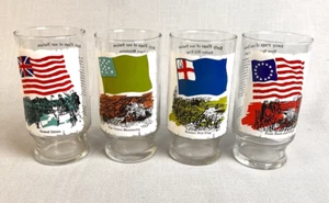 4 bicchieri vintage 1973 bandiere della nostra nazione serie vetro 1 12 oz patriottico - Foto 1 di 11