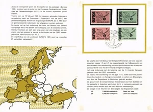 Belgium 1965 Yvert 1342/43 NEWSLETTER with the stamps postmarked first day - Picture 1 of 2