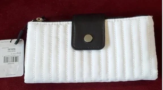 Mujer Mundi Blanco Acolchado RFID Protegido Bolso sin asas Cartera Cremalleras Organizador Nuevo con Etiquetas Foto 1 de 1