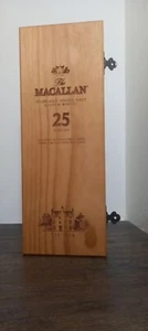 Macallan 25 Year Old Whisky - Old Style Empty Wooden Box - Picture 1 of 2