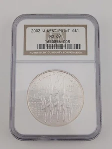 2002 W West Point Bicentennial Commemorative Silver Dollar - NGC MS 69 - Picture 1 of 2