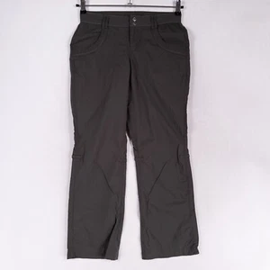 Pantalones REI 4 PETITE Gris Oscuro Nylon Elástico Pierna Recta Enrollables Senderismo Aire Libre - Imagen 1 de 8