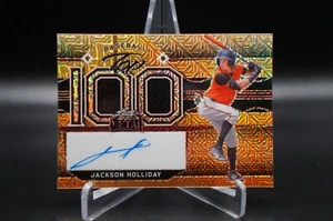 JACKSON HOLLIDAY 2022 Leaf Metal Top 100 Gold Mojo AUTO #'d 1/1 ORIOLES RARE - Picture 1 of 13