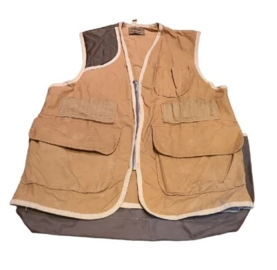 Vintage SAFTBAK Men's Hunting Vest Back Pouch Padded Shoulder ALTOONA PA  - Image 1 of 4