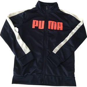 Puma Boys Size XL 18-20 Full Zip Track Jacket Navy/White - Picture 1 of 6