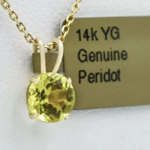 NATÜRLICHER 0,95 CTW PERIDOT ANHÄNGER 14K GELBGOLD **kostenlose Bewertung** - Bild 1 von 3