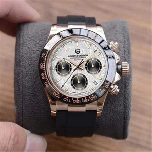 PAGANI DESIGN V2 40mm Herren Chronograph Uhr Quarz Saphir Stahl Wasserdicht - Bild 1 von 20