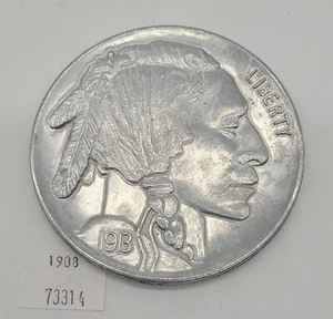 ThriftCHI ~ 3 Zoll vergrößerter Münzbriefbeschwerer - 1913-S Büffelnickel - Bild 1 von 4