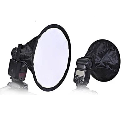 Difusor Softbox redondo plegable universal de 8"x8" para flash de cámara de encendido/apagado Nikon SB Foto 1 de 2