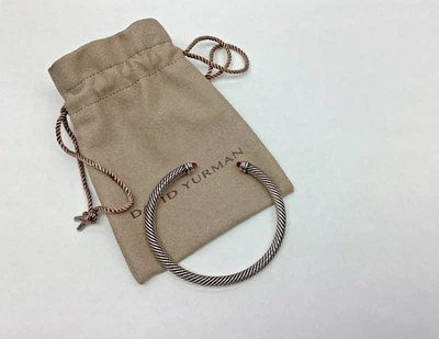 Pulsera David Yurman Cable Plata de Ley con Morganita y Diamantes 5mm Foto 1 de 4