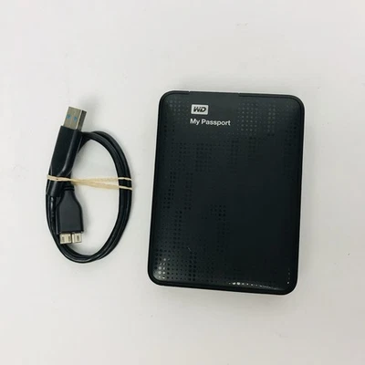 WD My Passport 2TB External Hard Drive WDBY8L0020BBK-01 with Cable - Image 1 of 4