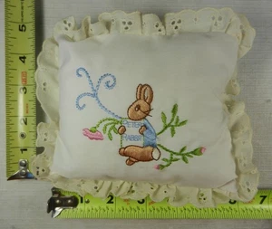 EDEN VTG PETER RABBIT Embroidered Crib-Hanging Working WindUp Musical Pillow NIB - Picture 1 of 8