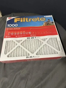 3M Filtrete Micro Allergen Defense MPR 1000 Air Filters 20x20x1, 5 Pack - Picture 1 of 3