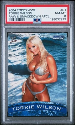 2004 Topps WWE Torrie Wilson #D1 Raw & Smackdown APCL. PSA 8 Foto 1 de 2