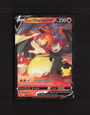 Lance's Charizard V SWSH133 Sword & Shield Black Star Promo Holo Pokemon Card NM - Image 1 of 4