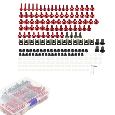 Комплект болтов обтекателя из нержавеющей стали крепежные винты с зажимом для Honda CB1000R CBR600RR красные - Изображение 1 из 4