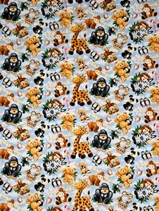 Animal Babies Fabric by Elizabeth's Studio 34 X 41 Inches Cotton - Picture 1 of 3